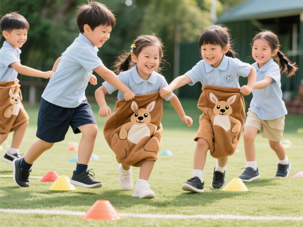 此外，袋鼠主题的体育游戏还可以培养团队合作精神。比